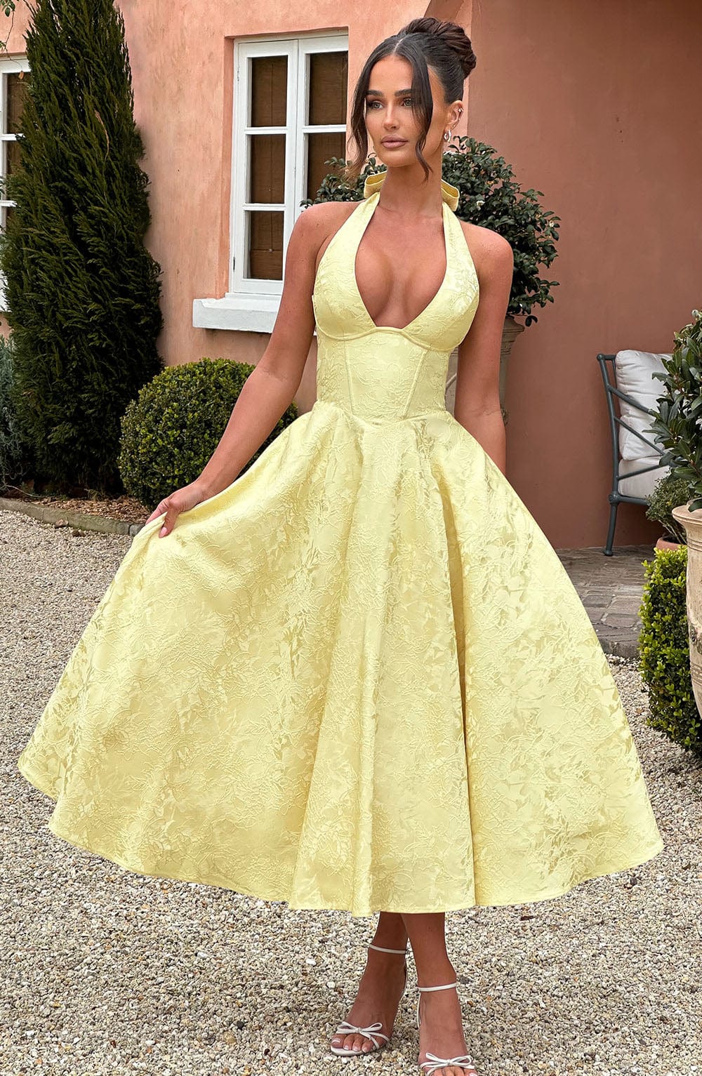 Lina Midi Dress - Lemon