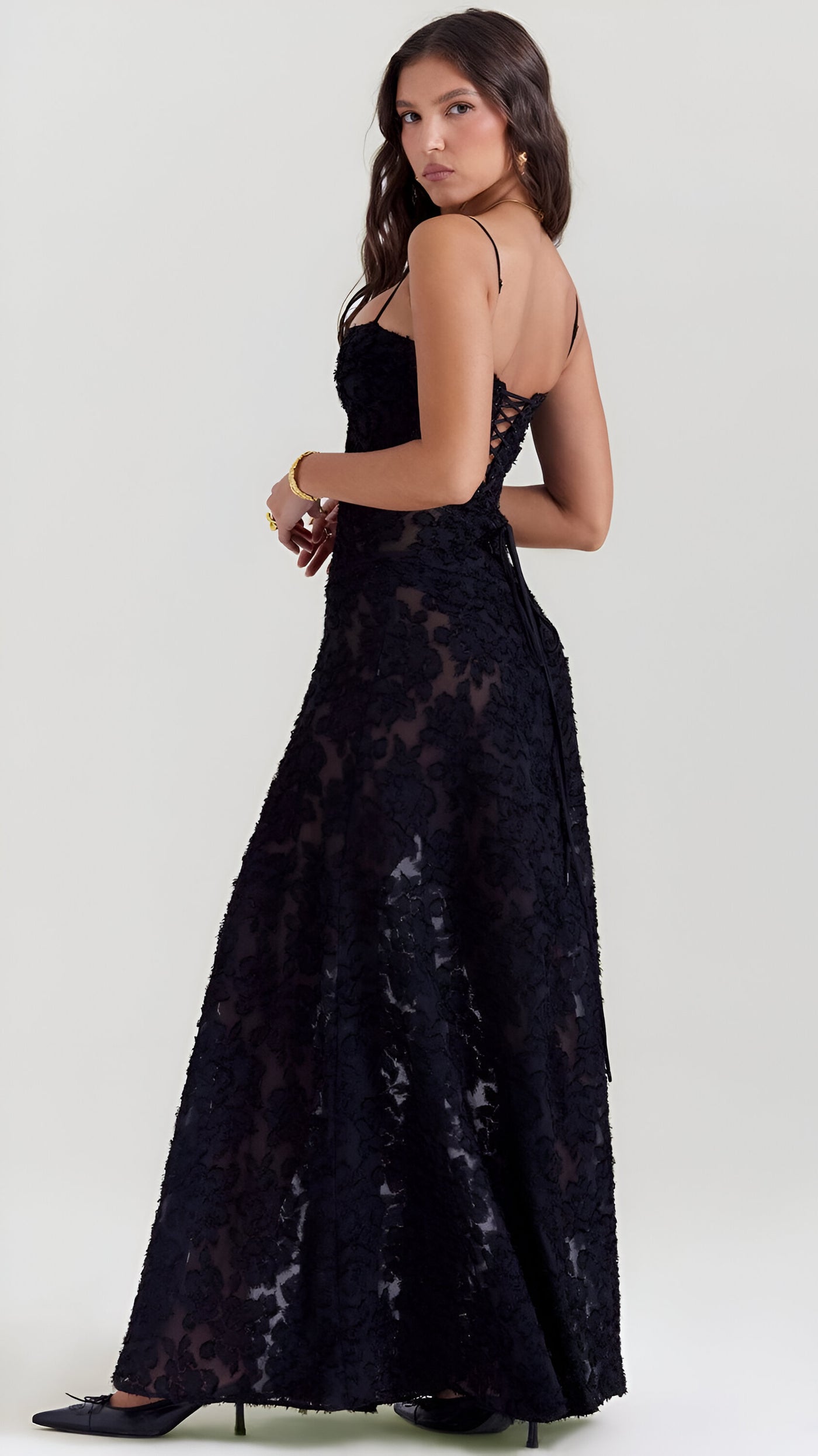 Glamour - Lace-up Dress