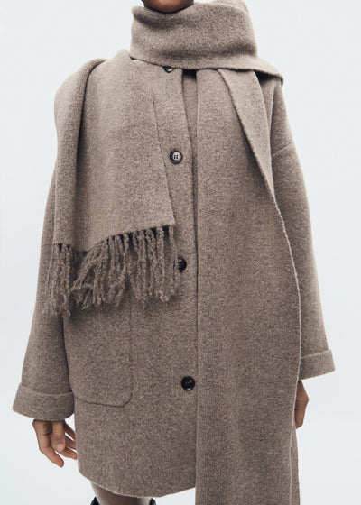 Chloe - Knitted Coat With Scarf