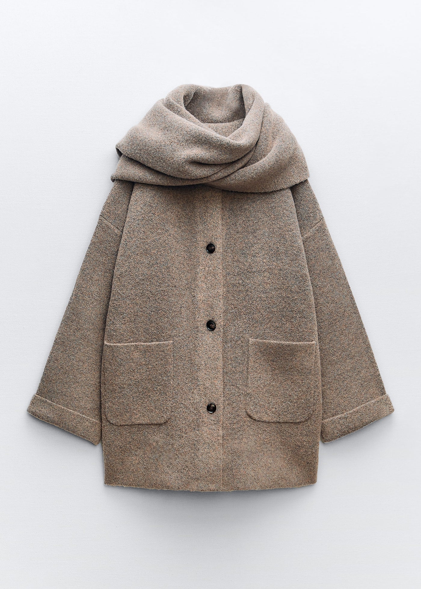 Chloe - Knitted Coat With Scarf