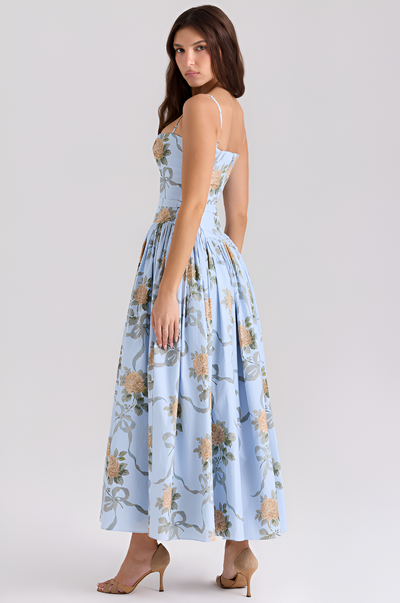 Blue Rose Maxi Dress