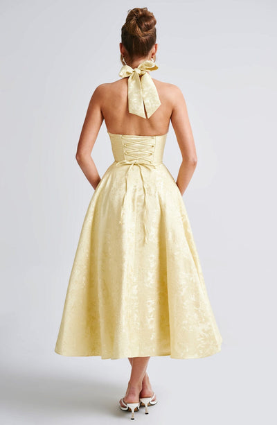 Lina Midi Dress - Lemon