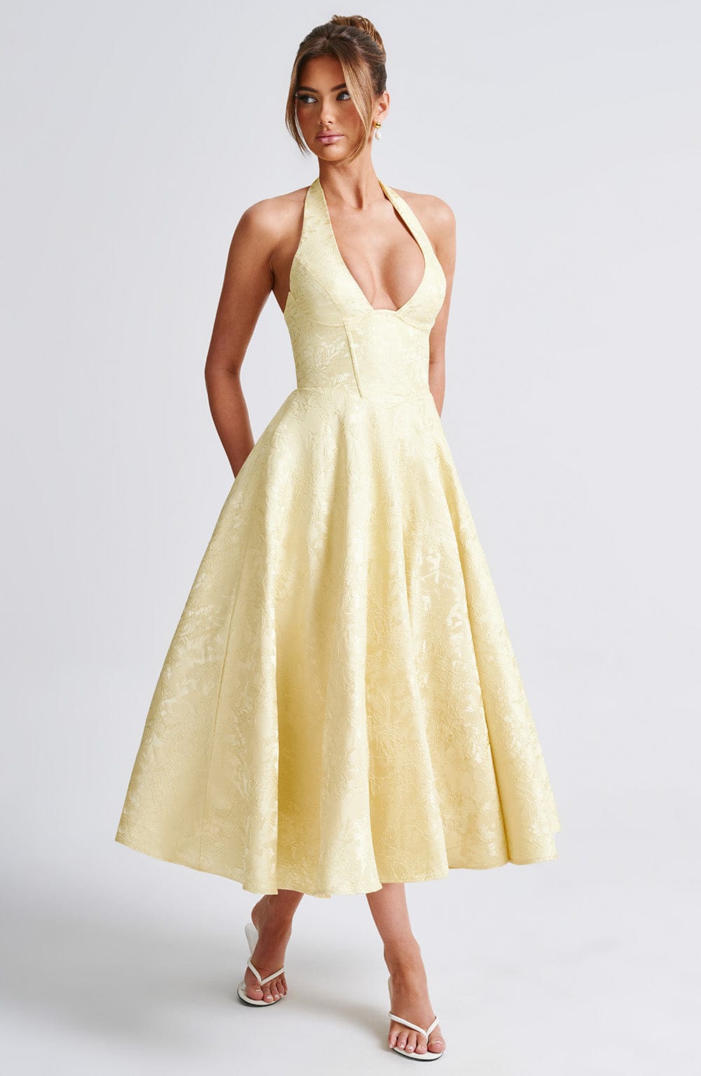 Lina Midi Dress - Lemon