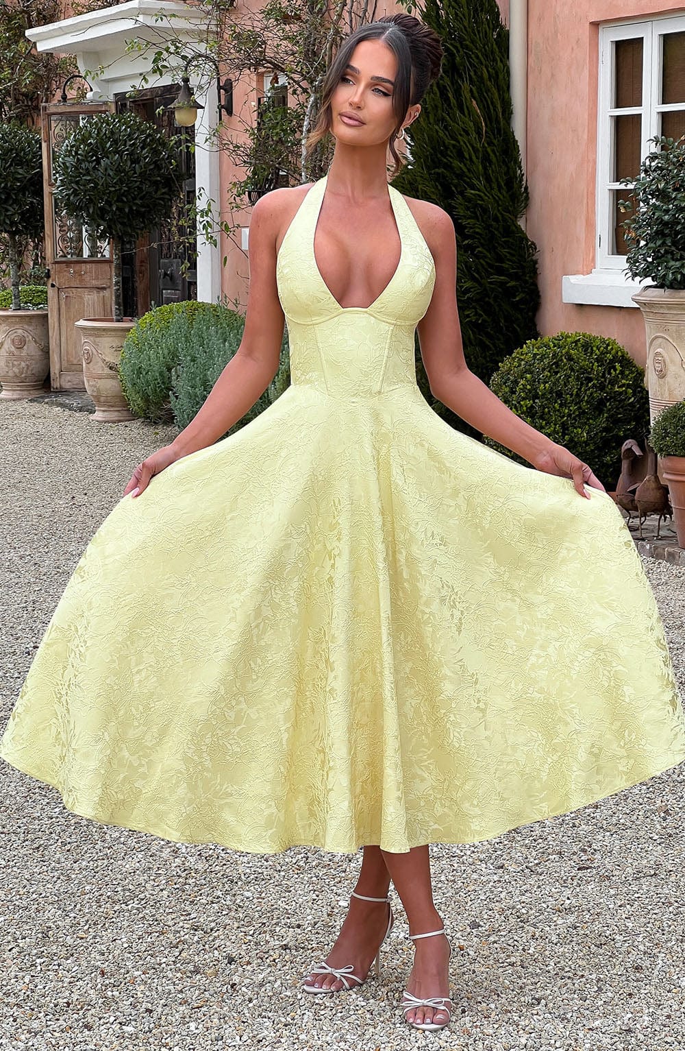 Lina Midi Dress - Lemon