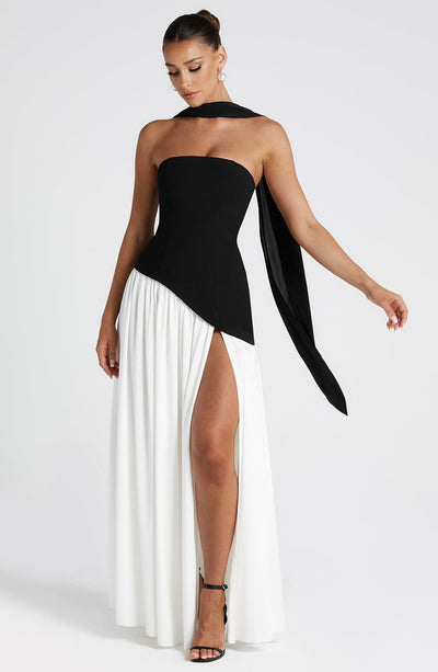 Roxen Maxi Dress - Black/White