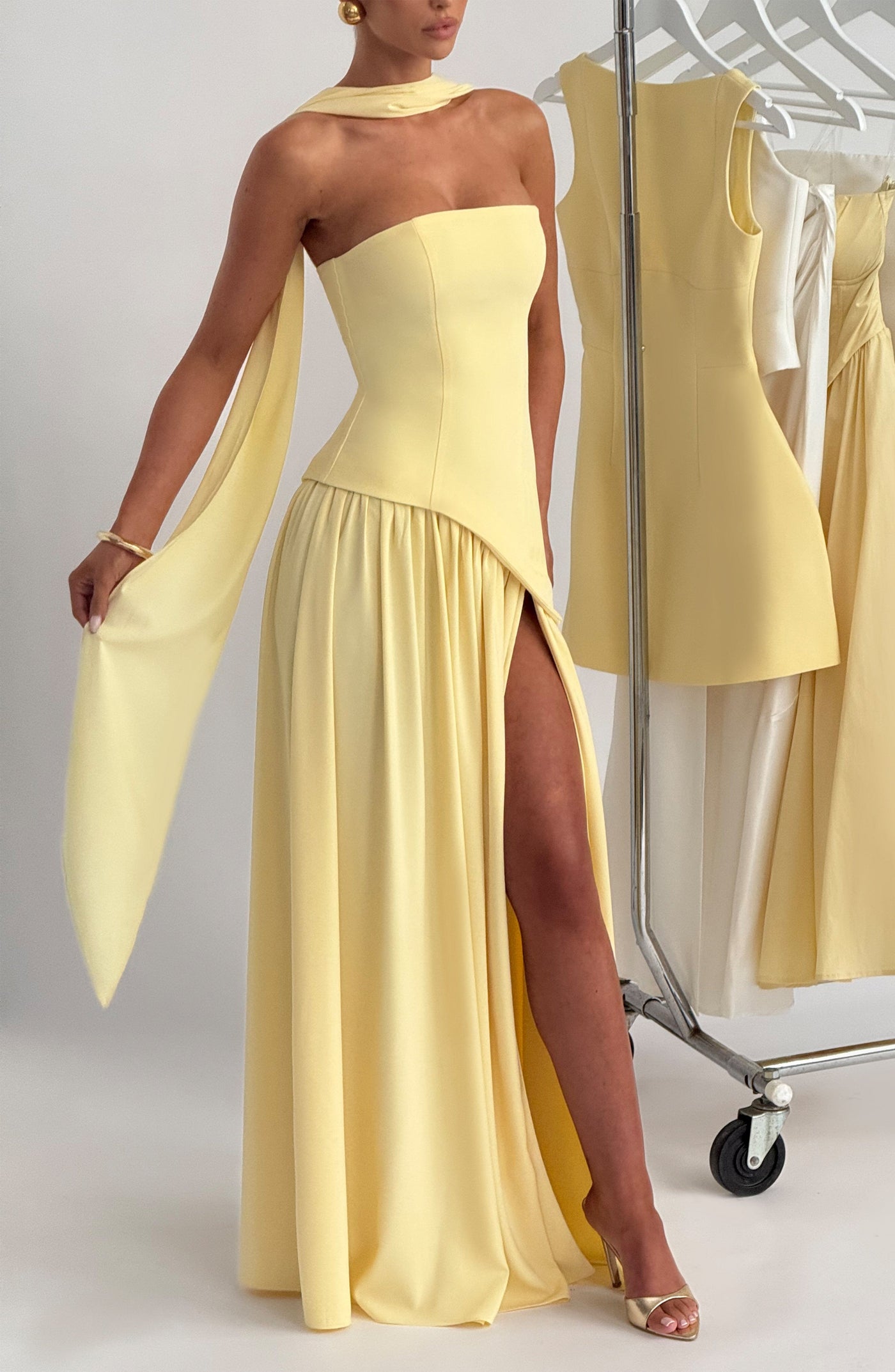 Michella Maxi Dress - Lemon