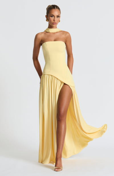 Michella Maxi Dress - Lemon