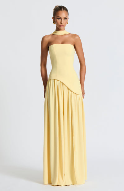Michella Maxi Dress - Lemon