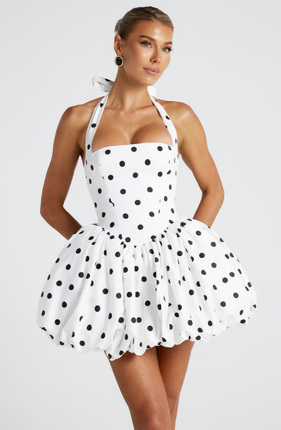 Sienna Mini Dress - Polka Dot Print