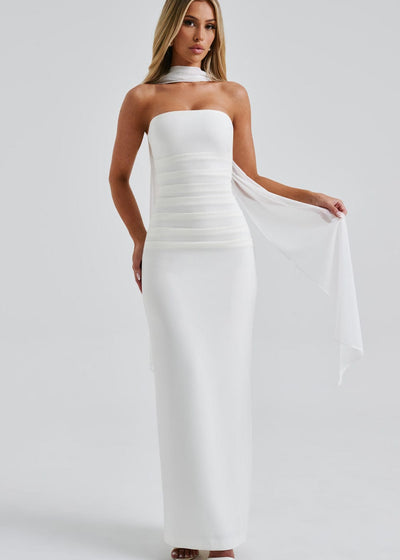 Julie - White Maxi Dress
